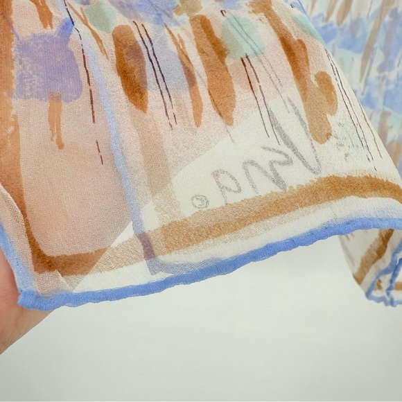 Vintage Scarf RARE Vera Neumann Handrolled Verasheer Made in Japan 13”x42” - Picture 7 of 9